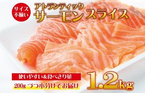 020C301 アトランティックサーモン 1.2kg（200g×6）訳あり サイズ不揃い