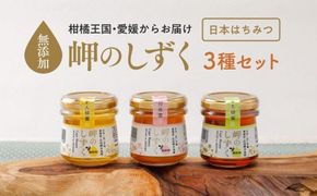 岬のはちみつ3種セット（みかん・百花蜜・もち）国産はちみつ