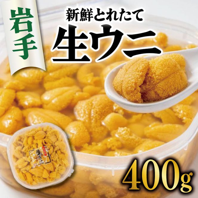 期間限定 生うに 400g  ミョウバン不使用 冷蔵 岩手県 ［ 季節限定 生うに 生雲丹 天然 海鮮丼 寿司 ウニ丼 刺身 ］ [kakehata003_2]