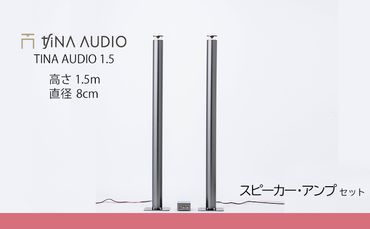 知名オーディオ　TINA AUDIO 1.5　直径8cm　スピーカーとアンプのセット