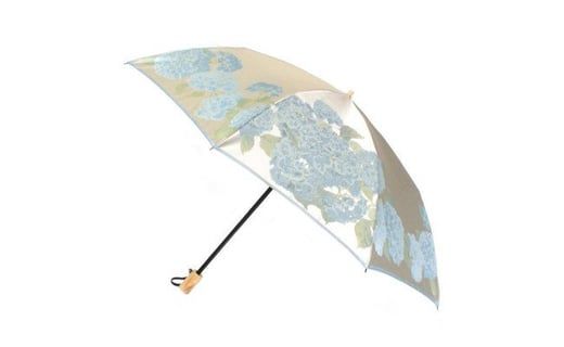 槙田商店【晴雨兼用折りたたみ傘】”絵おり” 紫陽花 FAA5061