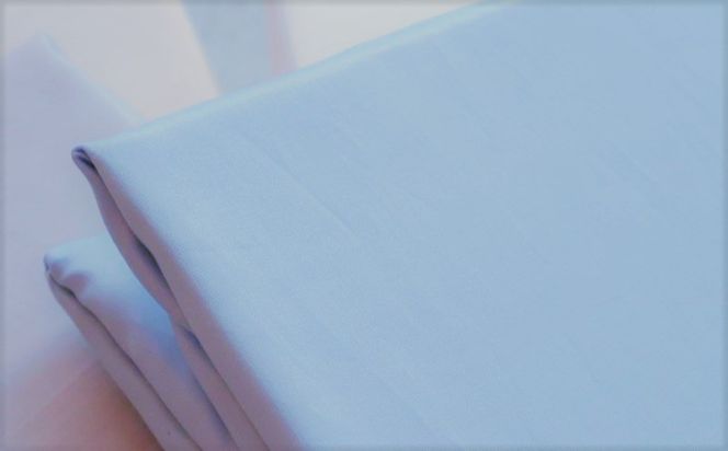 HB012 綿サテン　フィットシーツ　＜セミダブルサイズ＞　【ブルー】