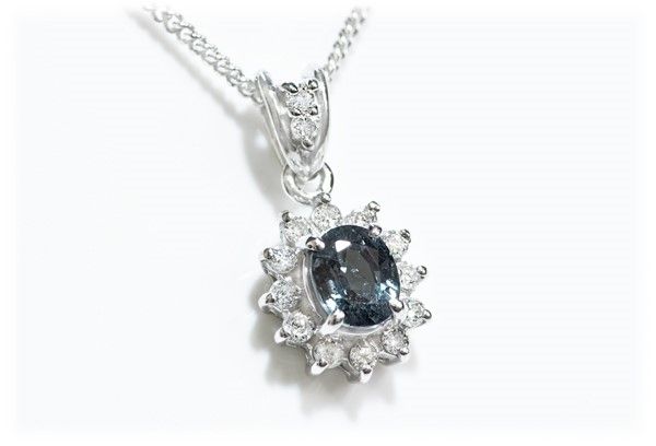 カラーチェンジガーネット ペンダント 0.5ct K10WG （13403） BR