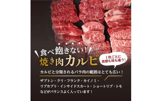 鹿児島県産黒毛和牛焼き肉カルビ　K098-001