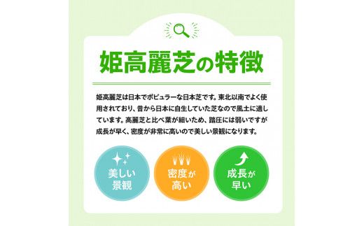 老舗日向芝産「姫高麗芝」2平方メートル 【 2㎡ 九州産 川南町産 宮崎県産 芝生 日本芝 ガーデニング 】 [F10302]