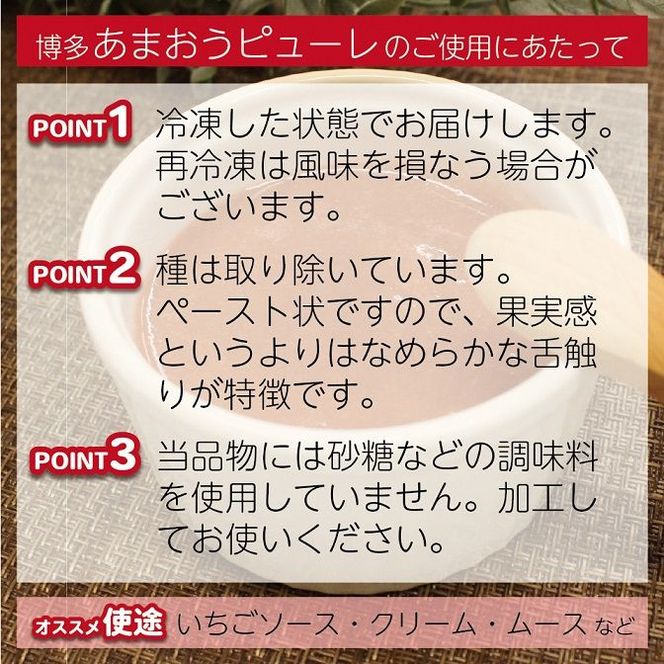 冷凍「博多あまおうピューレ」1kg×2袋【JAほたるの里】_HA1045