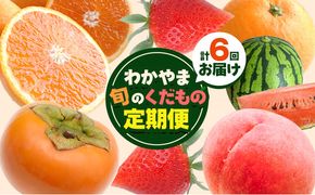 わかやま旬の くだもの 定期便 【全6回】 Ｓ 有田マルシェ 北海道・沖縄・離島不可 《発送月固定・全6回出荷》 和歌山県 日高町 苺 いちご 柑橘 清見 オレンジ 小玉 スイカ 桃 みかん 有田 みかん 柿 種無し 果物 フルーツ ギフト 定期 柑橘 果物 くだもの 送料無料【配送不可地域あり】---wsh_armtei6_23_55000_mo6num1---