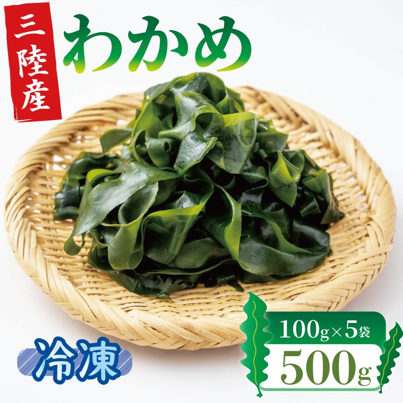 塩蔵わかめ 500g 100g×5袋 冷凍 塩蔵わかめ 小分け 冷ワカメ 海藻 小分け 刺身 刺し身 お刺身 お刺し身 三陸わかめ 岩手三陸産 6000円 わかめ [nakano001_1]