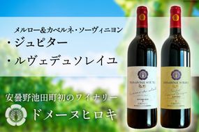 ルヴェデュソレイユとメルロー＆カベルネ・ソーヴィニョンジュピターセット 各750ml [ ヴィニョブル安曇野(ドメーヌ・ヒロキ)長野県 池田町 48110599] ワイン 赤 赤ワイン 飲み比べ ワインセット