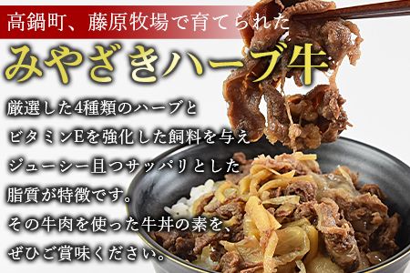 ＜みやざきハーブ牛 牛丼の素（130g×5袋）＞入金確認後、翌月末迄に順次出荷【c815_fw_x2】