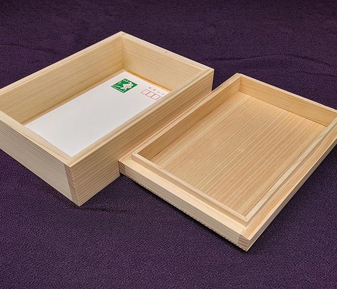 桧の小箱【木箱】 木の香アート『まどころ』