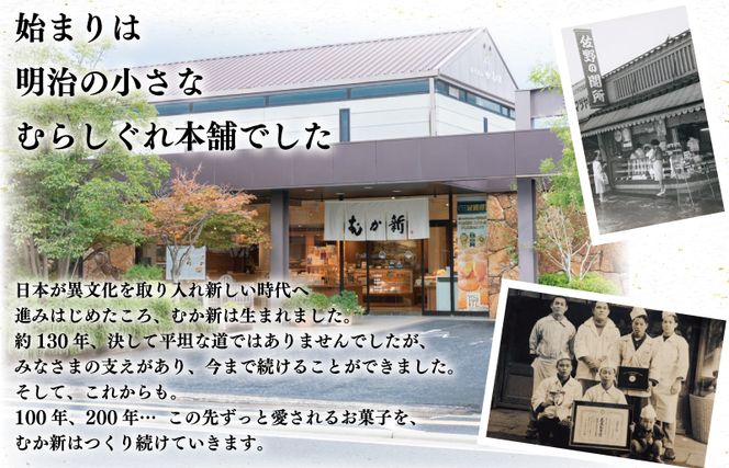 099H3846 【明治25年創業】むらしぐれ小函 15個【和菓子 個包装 むか新 工場直販 贈り物 ギフト 泉州名産】