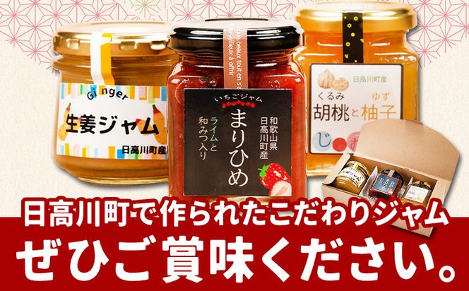 美山の手作りジャム３点セット 日高川町生活研究グループ美山支部《30日以内に出荷予定(土日祝除く)》和歌山県 日高川町 ジャム いちご 生姜 胡桃 柚子---wshg_hsk8_30d_24_10000_3s---