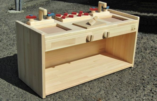 099H2205 手作り木製 ままごとキッチン KBL-W