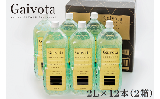 ＜Gaivota　2箱（2L×6本/箱）＞北のハイグレード食品 天然シリカ水  ミネラルウォーター  軟水 北海道産 北海道 乙部町 天然水 美容 ケイ素 無添加 シリカ ガイヴォータ 美肌 ミネラル 口当たり まろやか 備蓄 災害用 非常用