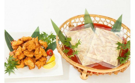 【A03036】大分のソウルフード3点セット　豊後鶏のとり天・奥豊後豚の味噌豚ステーキ・すもう鶏の鶏めしの素