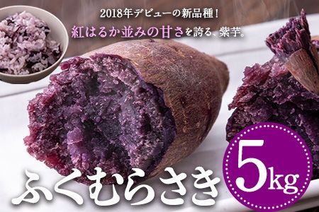 熊本県大津町産 ふくむらさき 5kg[2026年1月上旬-5月末頃出荷] タカハマ観光農園 さつまいも 芋 紫芋 高糖度---so_takafms_af15_r7_10500_5kg---