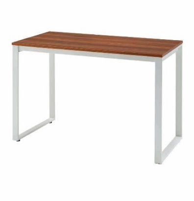 MTKTミーティングテーブル 幅120（2.天板ブラウン×脚部ホワイト） ミーティング 打ち合わせ 作業机 家具 テーブル 愛西市 / タック株式会社 [AEAH013-2]