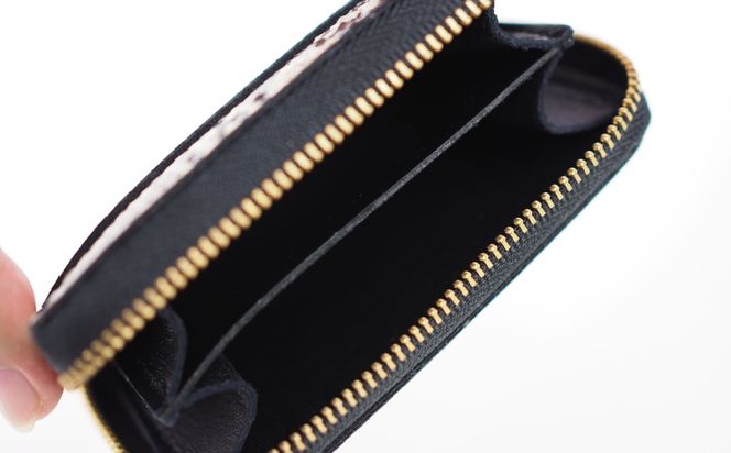 蛇革 小銭入れ コインケース（ブラック） 工芸品（沖縄県沖縄市  