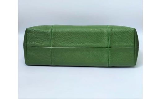 「鞄工房　香」横長トートバック　グリーン FAA3034