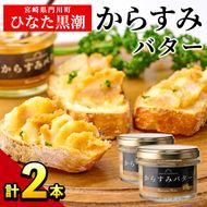 からすみバター(2瓶・計120g) セット カラスミ からすみ バター 料理 パン 調味料 魚卵 珍味 トッピング 具材 日向灘【B-16】【SA・Te黒潮】