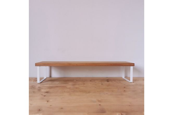 棚 無垢材とアイアンのシェルフ ナチュラルホワイト M80cm 約横80cm×高16cm×奥行19cm 完成品 [新星金属製作所 大阪府 守口市 20940884] 家具 インテリア シェルフ 植物置き 靴棚 飾り棚 収納 日本製