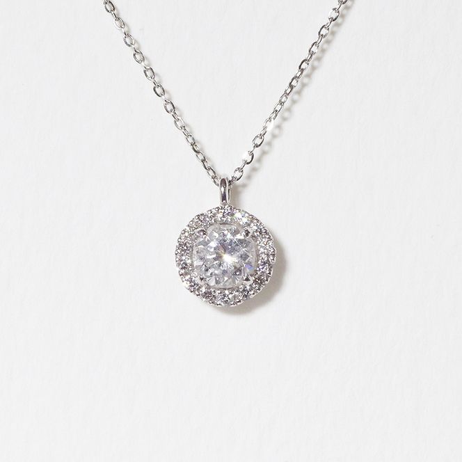 プラチナ　0.3ct up 取り巻き　ペンダント　BQ-28