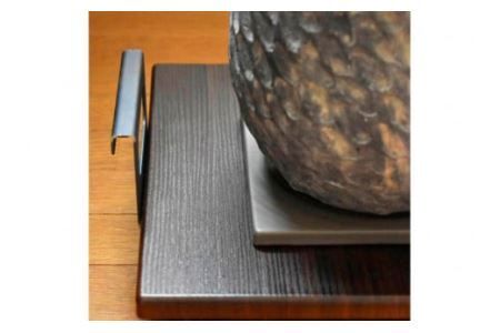 台車 持ち手付き ミニ台車 (ブラウン) 完成品 1台｜新星金属製作所 大阪府 守口市 家具 インテリア 台 花台 移動式 可動式 観葉植物 サーキューレーター キャスター付き コンパクト [0895]