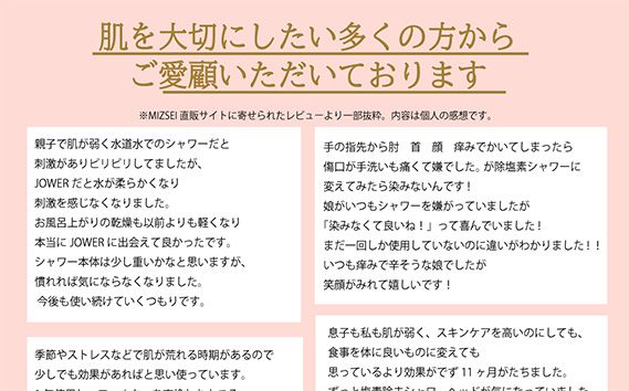 除塩素シャワーヘッド「JOWER(ジョワー)」 JS217-W [No.156]