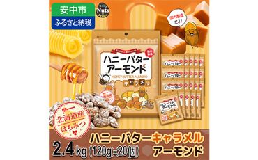 No.374-02 ハニーバターアーモンド キャラメル 2400g（120g×20袋） ／ 栄養素 甘い 贅沢 群馬県
