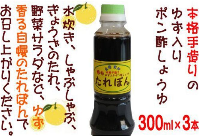 たれぽん（ぽん酢しょうゆ）【３本入り】　in001