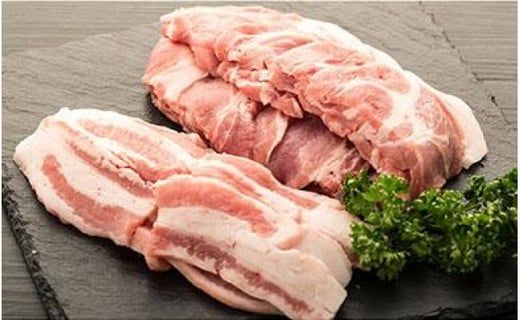 富士ケ嶺ポーク 【焼肉用 肩ロース＆豚バラ】4～5人前 FAB009