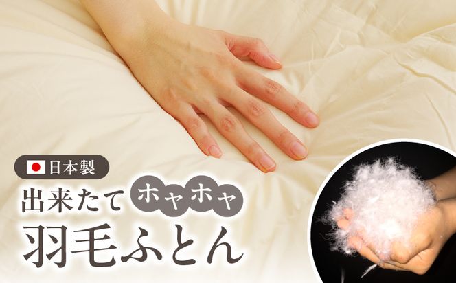 099H3096 プレミアム 羽毛布団 2枚 シングル 150cm×210cm アイボリー【国産 羽毛 ふとん 寝具 掛け布団 羽毛ふとん】