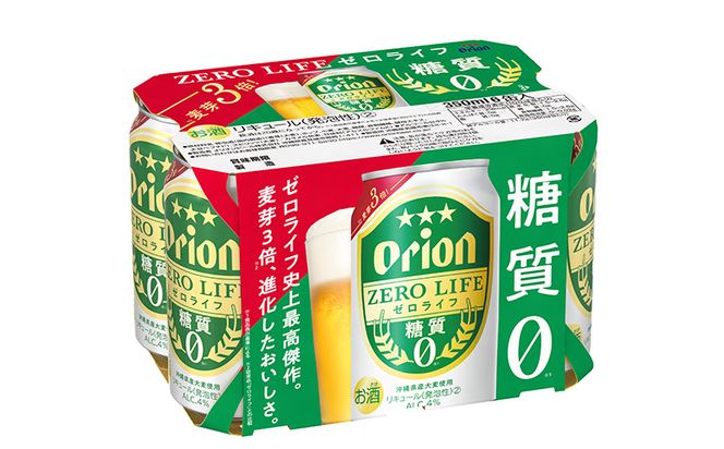 【オリオンビール】糖質ゼロ麦系新ジャンル・オリオンゼロライフ・「350ml×24缶」計8400ml 麦芽3倍 爽快 麦の旨み 飲みごたえ 本格的 味わい しっかり 満足感 美味しい お気に入り 新しくなった おすすめ 沖縄 地元 沖縄県 南国 くつろぎ 人気 産地直送 送料無料