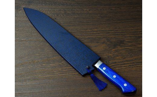 H55-17 剛シリーズ 牛刀包丁240mm 木製鞘付き【左利き用】