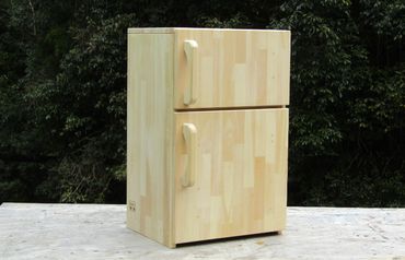 099H2147 手作り木製 収納メインの中型冷蔵庫