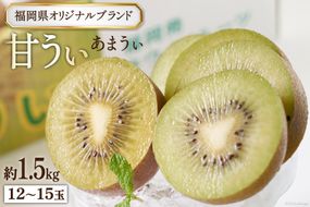 【期間限定発送】福岡のブランド 国産 キウイ！甘酸っぱい！甘うぃ（キウイ）約1.5kg 12～15玉 [南国フルーツ 福岡県 筑紫野市 21760126]