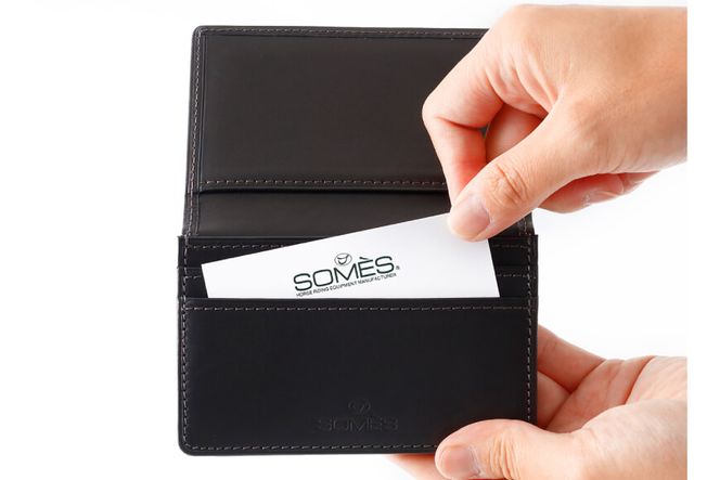 SOMES FE-34 名刺入れ ブラック [ソメスサドル 北海道 砂川市 12260602