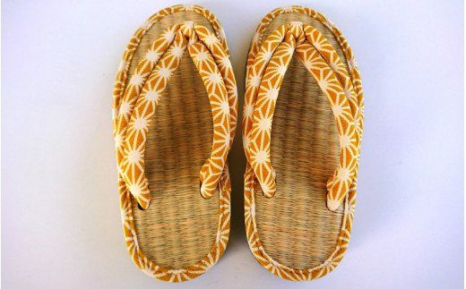 国東産七島イちりめん鼻緒の草履_1691R