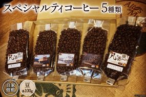 コーヒー EF15 スペシャルティコーヒー 豆 100g×5種類 計500g [アフターゲームカフェ 八ヶ岳珈琲 山梨県 韮崎市 20742288-1] 珈琲 コーヒー豆 珈琲豆 自家焙煎 焙煎 セット