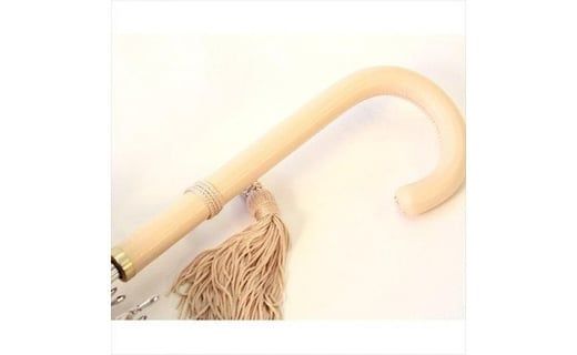 槙田商店【晴雨兼用】長傘 ”絵おり” 百合：ベージュ FAA5074