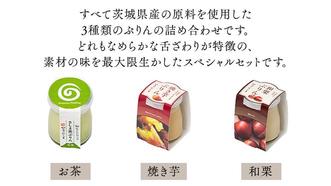 【 お歳暮 熨斗付き 】 つくばぷりん アソートセット  ( 和栗 ・ 焼き芋 ・ お茶 ) 栗 くり 芋 いも 茶 お茶 さしま茶 抹茶 フルーツ プリン デザート スイーツ お菓子 おかし おやつ 奥久慈卵 卵黄 濃厚 卵 とろける  [DL003cis]