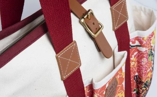 「琉球帆布」アートクラフトマンバッグ （RYUKA バタフライ）- 実用性 帆布 トート キャンバス生地 丈夫 ベーシック おしゃれ ファッション お出かけ かばん 鞄 手仕事 手づくり ハンドメイド 琉球帆布 伝統技術 沖縄県 八重瀬町【価格改定】