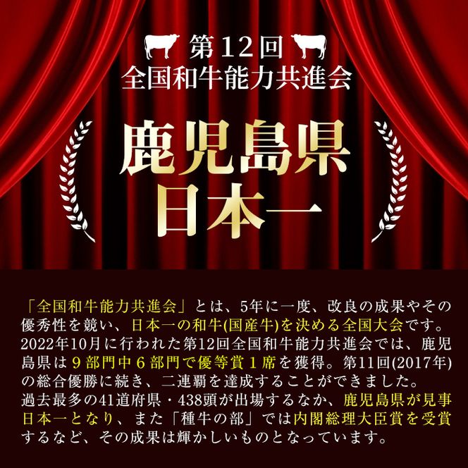 【2024年10月発送予定】＜数量限定・特別企画！＞鹿児島黒牛ウデスライス 計1.5kg(300g×5P) b0-182-10