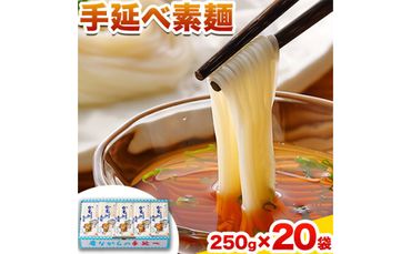 そうめん 素麺 ソーメン 手延べ素麺 250g×20袋 5kg かも川手延素麺株式会社《30日以内に発送予定(土日祝除く)》岡山県 浅口市 紙箱入 お土産 送料無料---124_92_30d_23_36000_20---