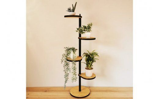 しずくのスタンドシェルフ 4段タイプ ナチュラル（天然木/完成品） [新星金属製作所 大阪府 守口市 20940966] 