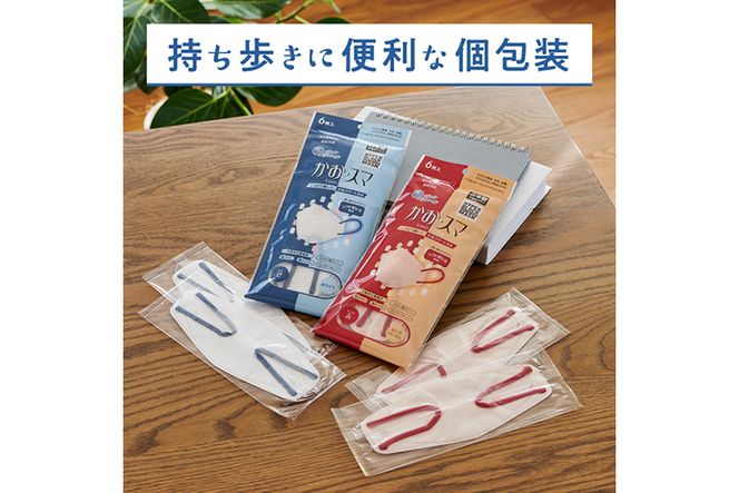 エリエール ハイパーブロックマスク かお・スマ ホワイト×碧 48枚（6枚×8パック）日本製　国産　不織布◇
