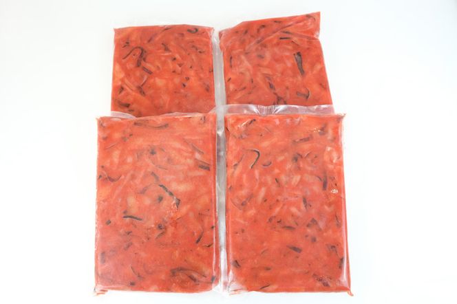 いか明太子 4kg(1kg×4p) 冷凍 [小野万 宮城県 気仙沼市 20564625] 魚 魚介類 いか イカ イカ明太 いか明太 イカめんたい いかめんたい 明太子 おつまみ おかず 珍味