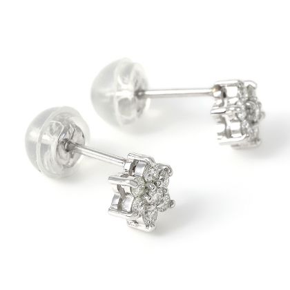 プラチナダイヤ ピアス トータル 0.2ct E280DI-P ダイヤ プラチナ ジュエリーアクセサリーレディース ギフト 贈り物 プレゼント 記念日 ケース付 鑑定書 保証書 華奢  [C2205]