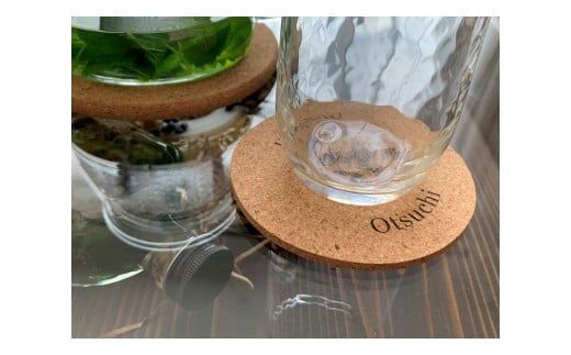 木製しおり・コースターセット(しおり：1枚　コースター：3枚)【0tsuchi00362】